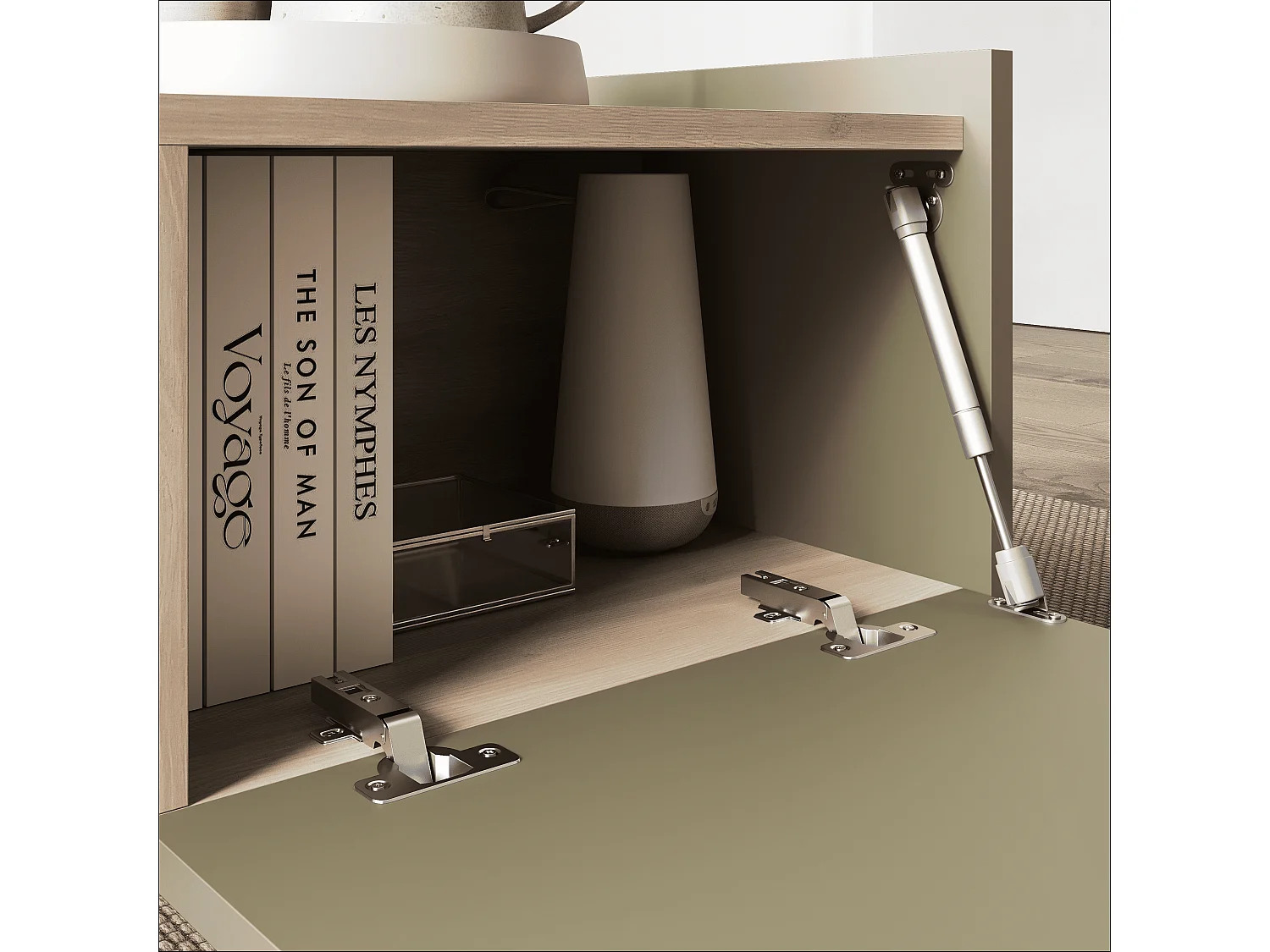 Stolik kawowy 90 x 60 x 50 cm – Nowoczesny stolik do salonu, Matowe wykończenie, Płyta Egger