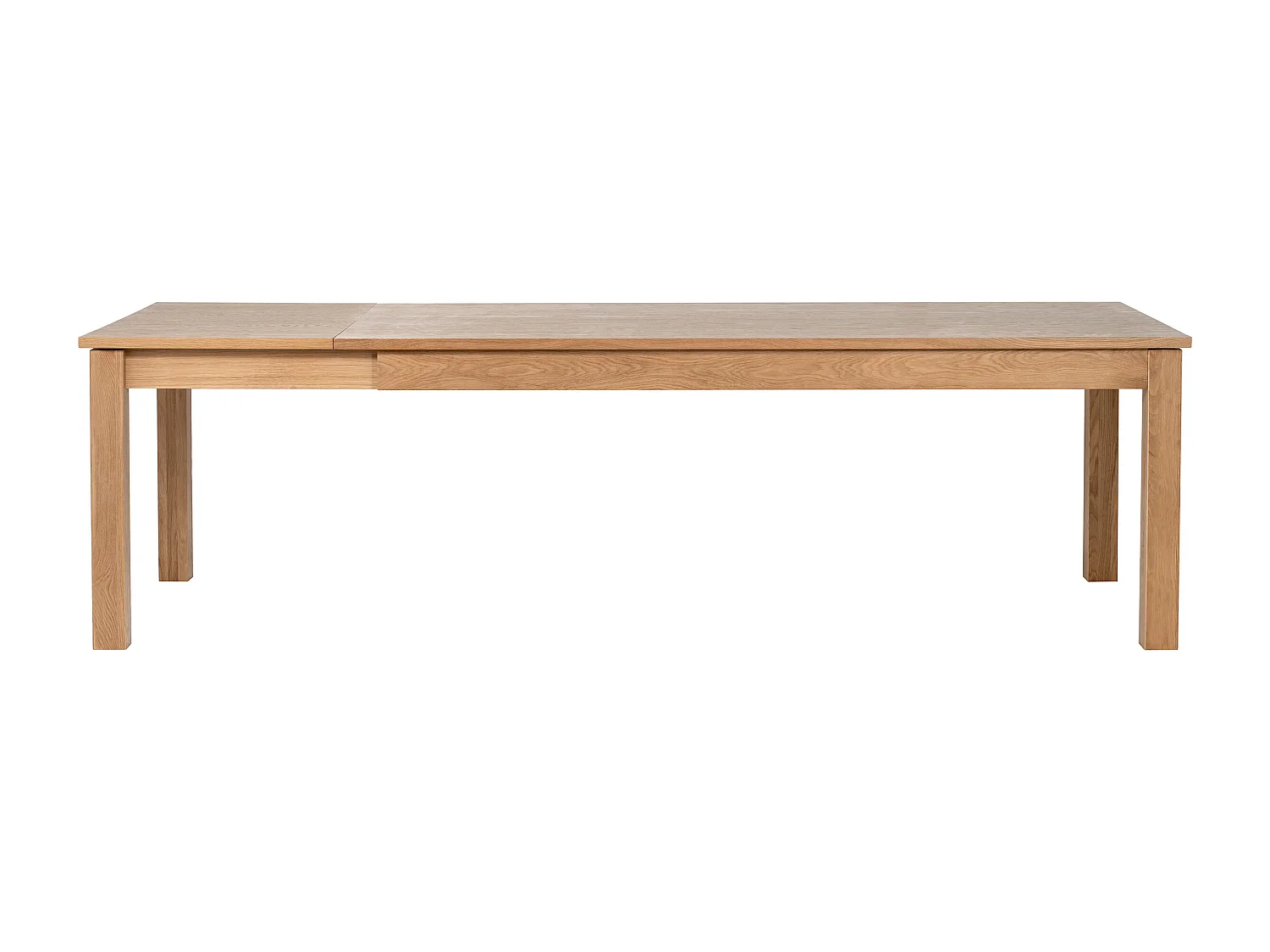 Table à manger extensible 8 à 12 personnes placage chêne - Naturel - FOMIREL