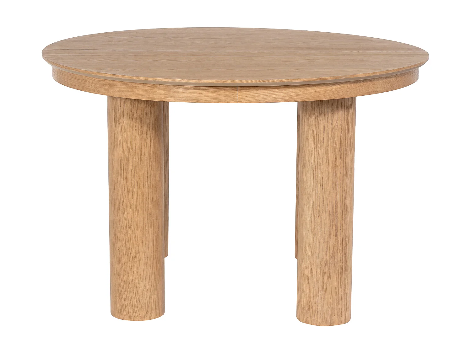 Table à manger extensible 4 à 8 personnes placage chêne - Naturel clair - ELITARO