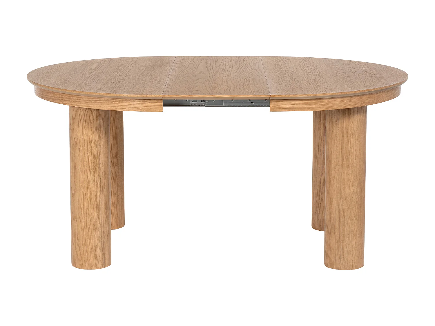 Table à manger extensible 4 à 8 personnes placage chêne - Naturel clair - ELITARO