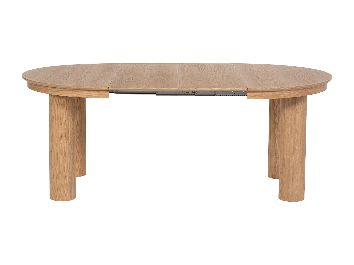 Table à manger extensible 4 à 8 personnes placage chêne - Naturel clair - ELITARO