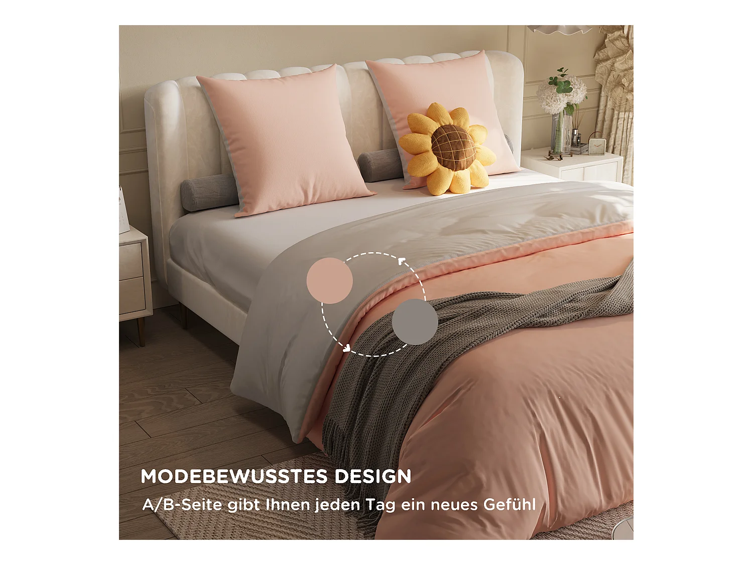 Juego de cama de 4 piezas de poliéster, 140 x 200 cm, estampado de cuadros escoceses, algodón, resistente a las arrugas y a la decoloración, color rosa.