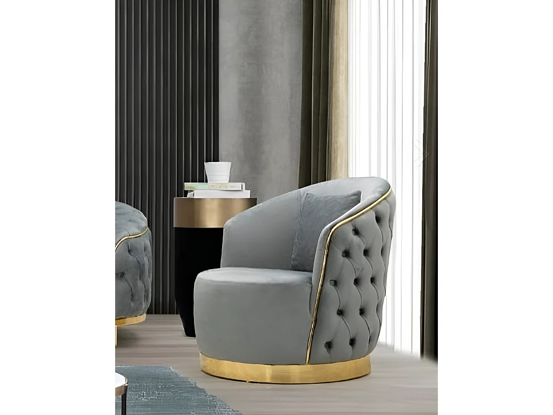 Sessel Ludvig  /Stoffbezug/Grau