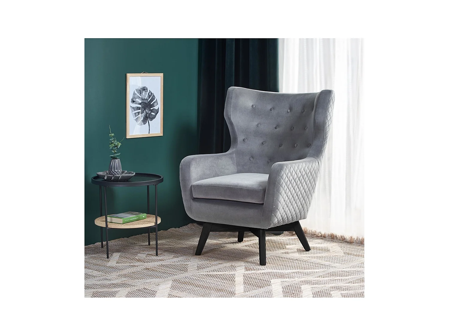 Fauteuil Marvel/Tissu/gris