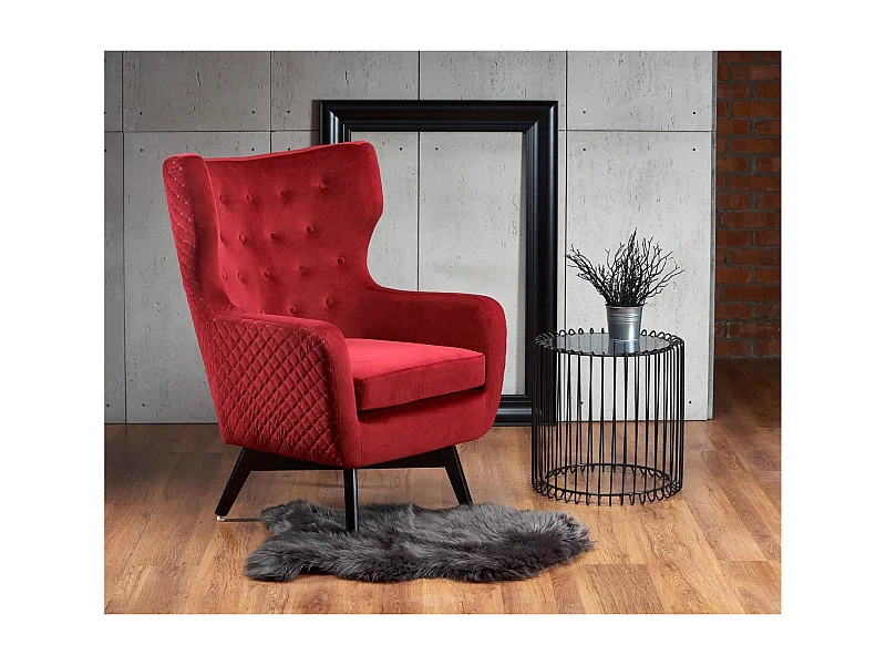 Poltrona Marvel/Tessuto/rossa