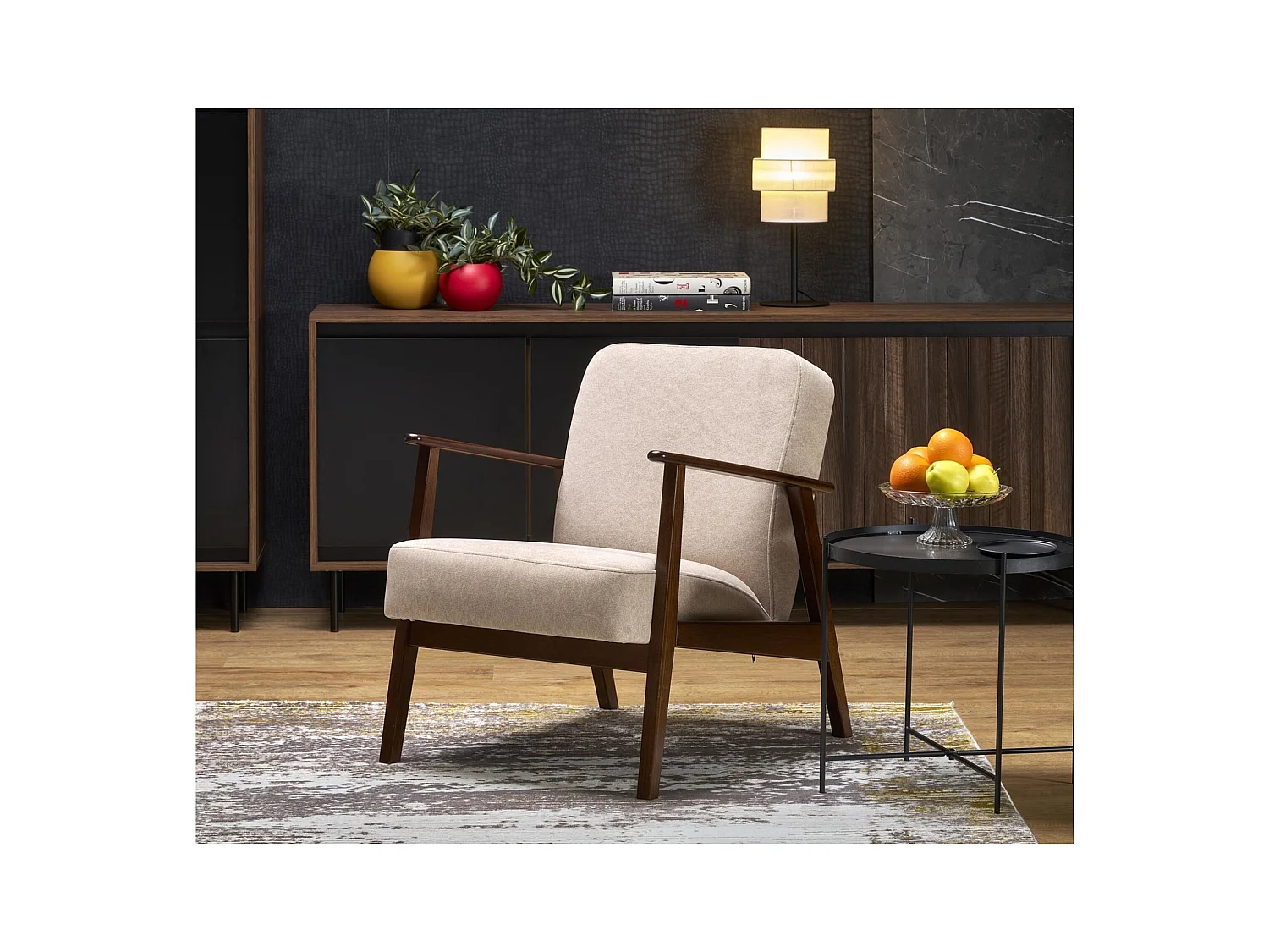 Fauteuil Milano/Tissu/beige