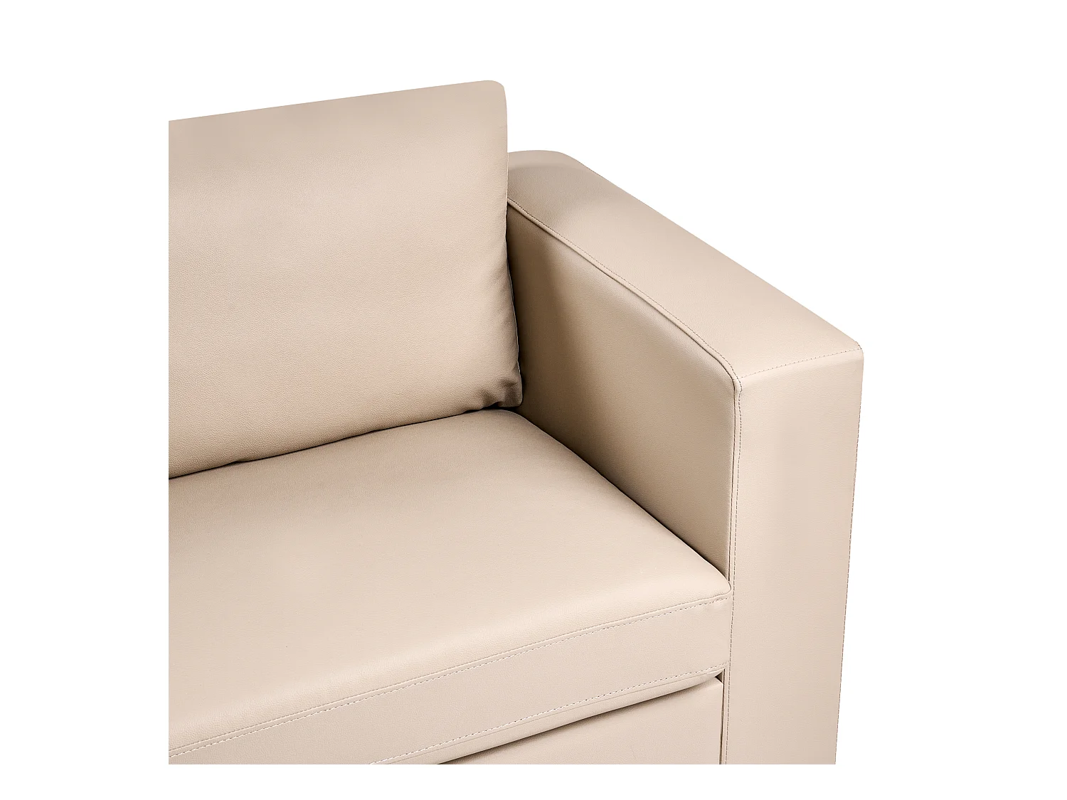 Canapé 3 places HELSINKI Cuir Beige