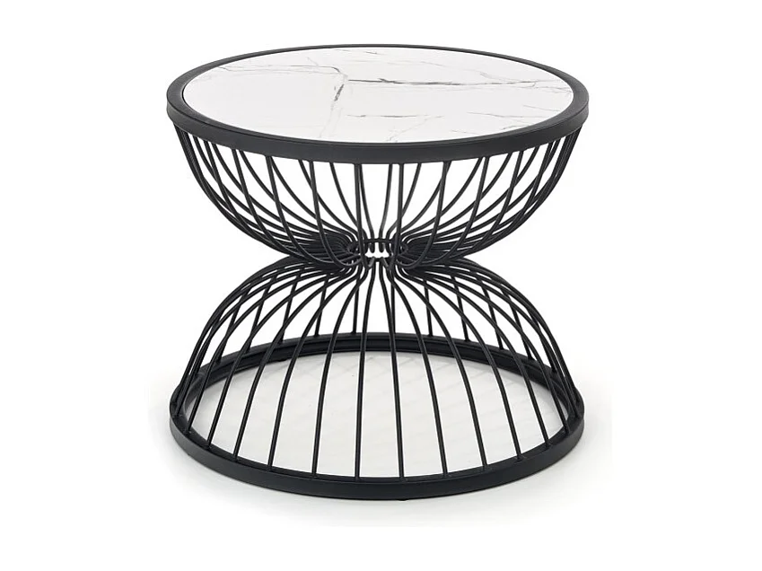 Tavolino Kim/MDF&Metallo/Marmo Design&Nero