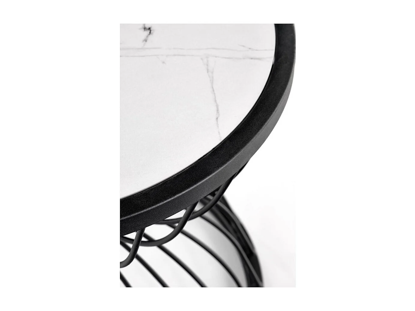 Tavolino Kim/MDF&Metallo/Marmo Design&Nero