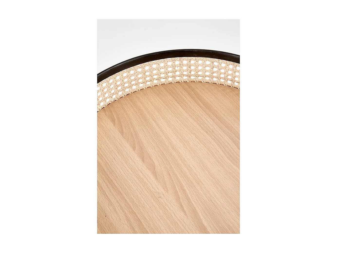 Table basse Lanipa/rotin et métal/Sonoma et noir