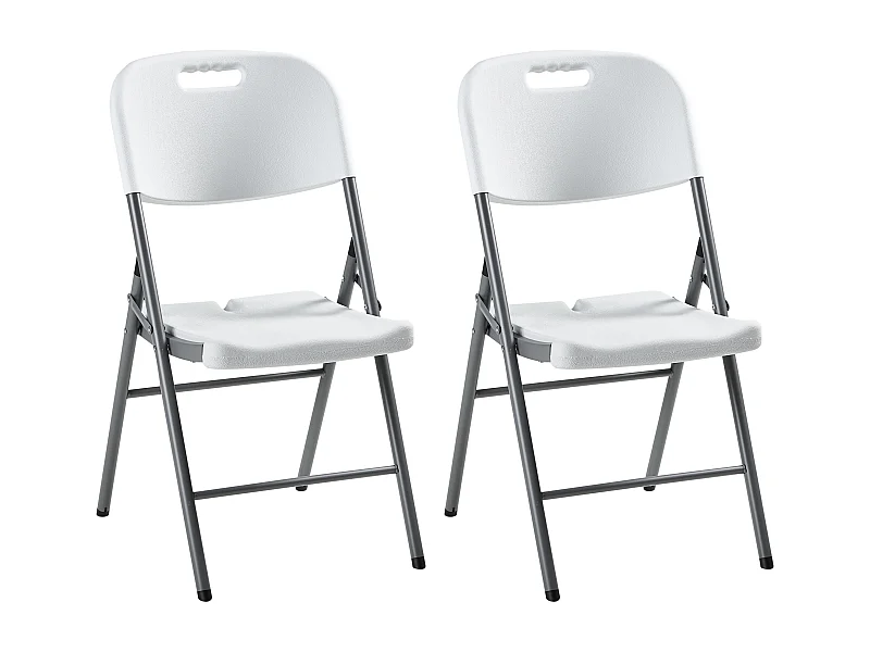 Lot de 2 chaises de jardin CUGNOLI Pliant Blanc