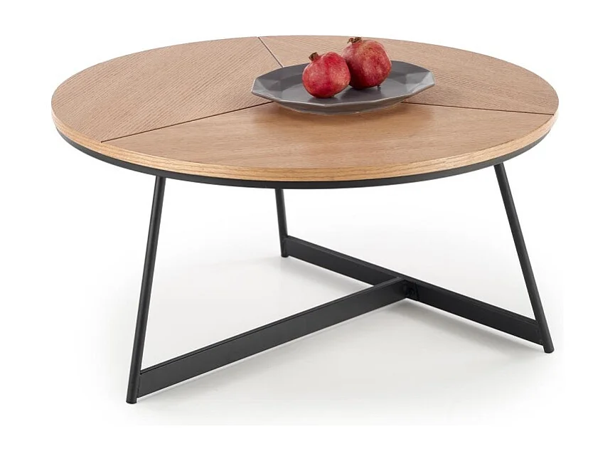 Couchtisch Karida/MDF&Metall/Braun&Schwarz