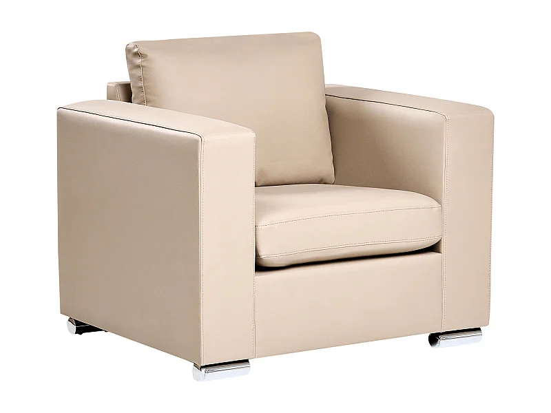 Fauteuil HELSINKI Cuir Beige
