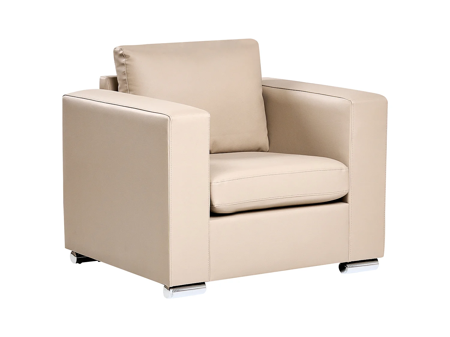 Fauteuil HELSINKI Cuir Beige