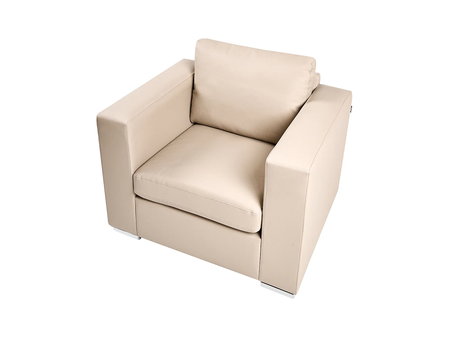 Fauteuil HELSINKI Cuir Beige