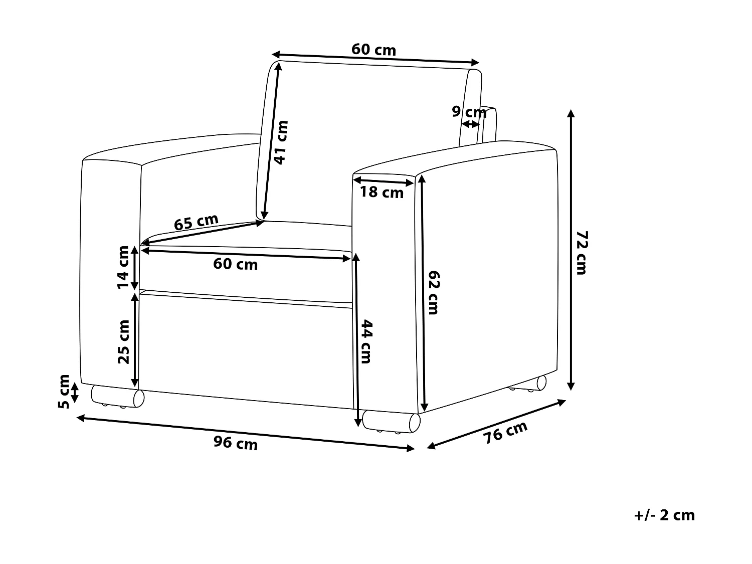 Fauteuil HELSINKI Cuir Beige
