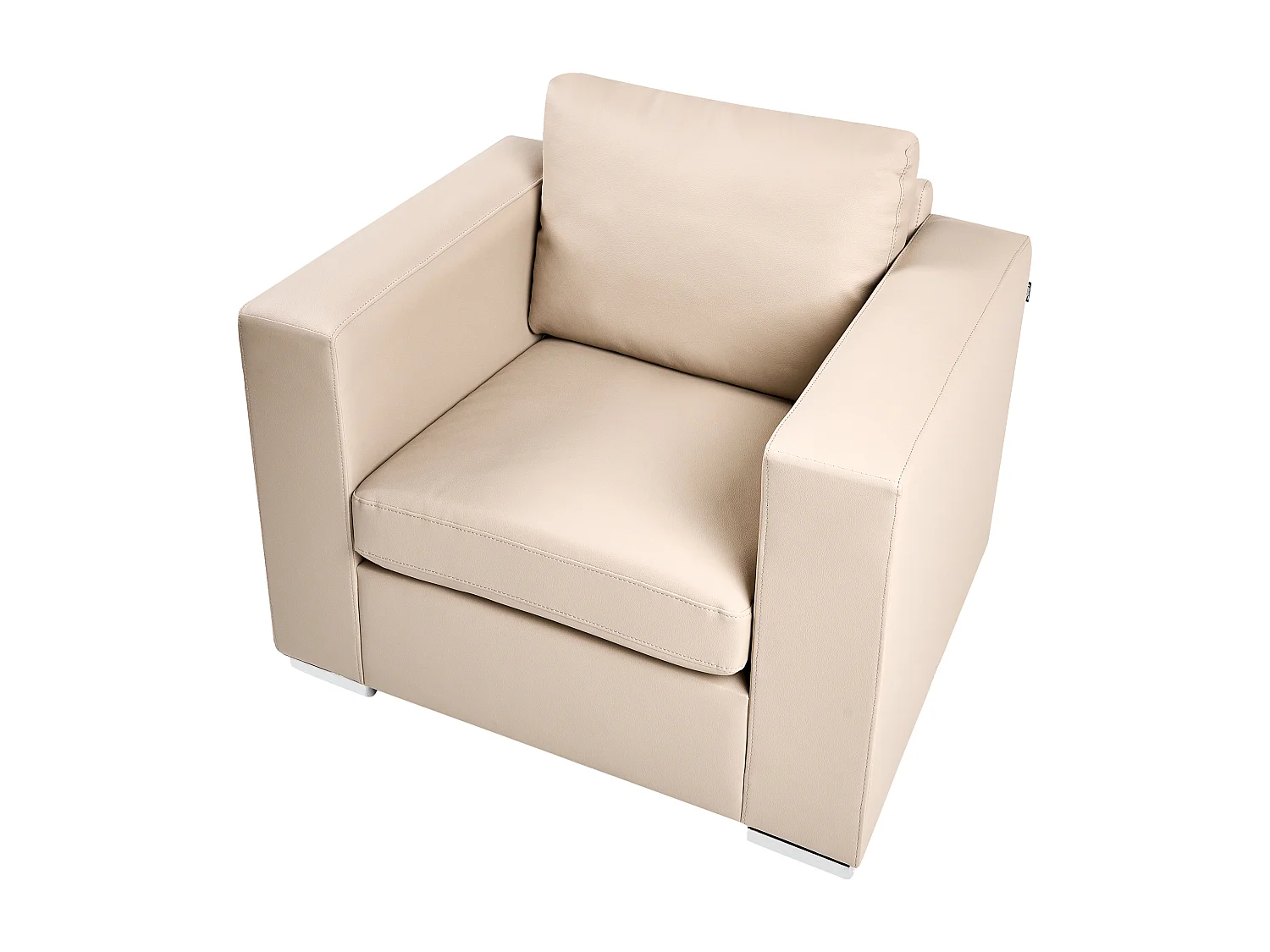 Fauteuil HELSINKI Cuir Beige