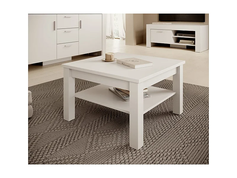 Tavolino Kasiro/compensato/bianco