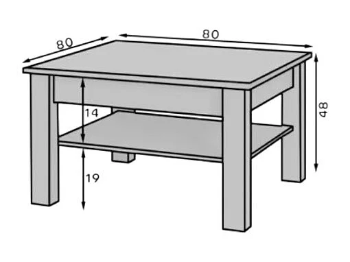 Tavolino Kasiro/compensato/bianco