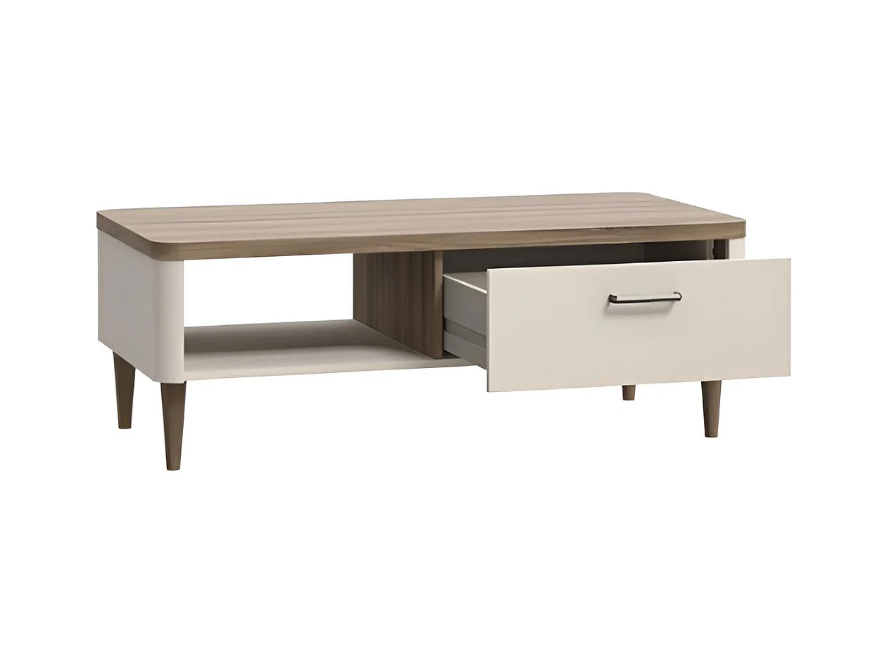 Table basse Laceti/aggloméré/marron et beige