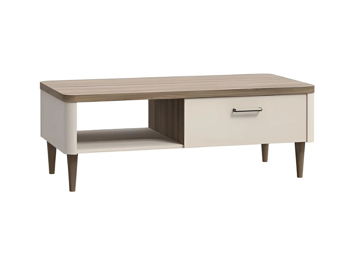 Table basse Laceti/aggloméré/marron et beige