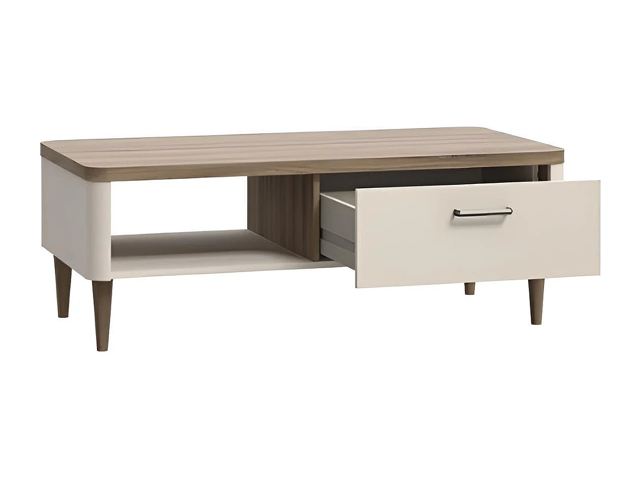 Couchtisch Laceti/Spanplatte/Braun&Beige