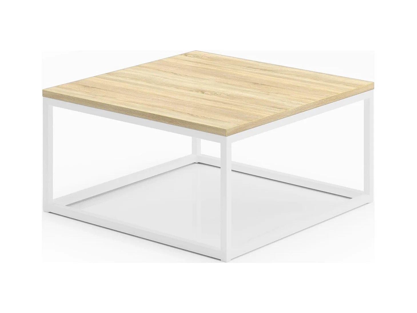 Table basse Kalten Lux/Métal et contreplaqué/Blanc&Sonoma