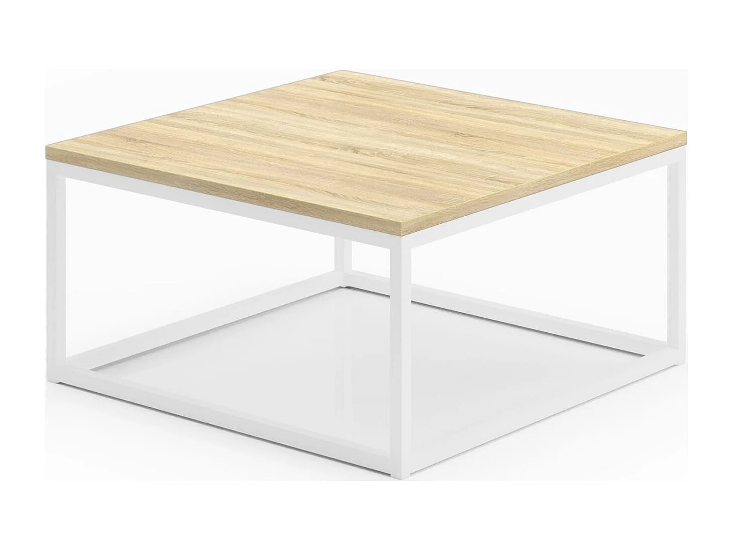 Table basse Kalten Lux/Métal et contreplaqué/Blanc&Sonoma