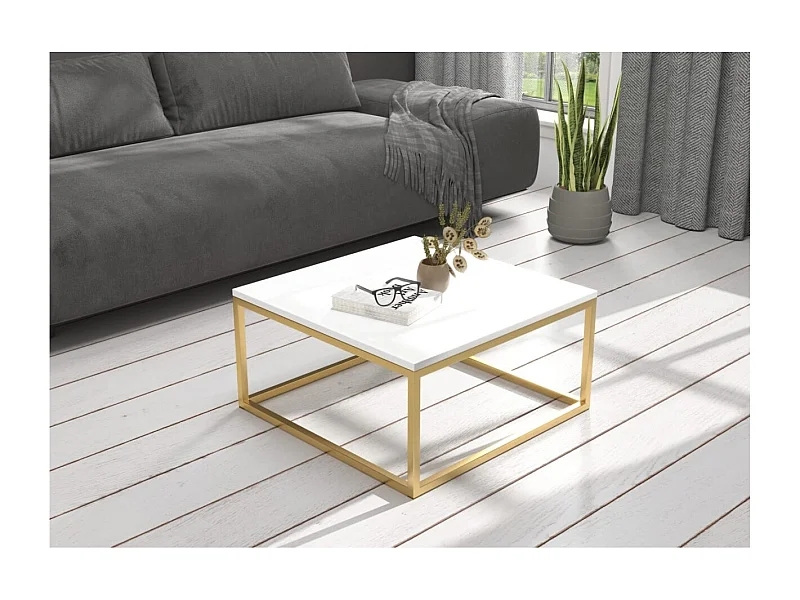 Table basse Kalten Premium/Métal&Contreplaqué/Or&