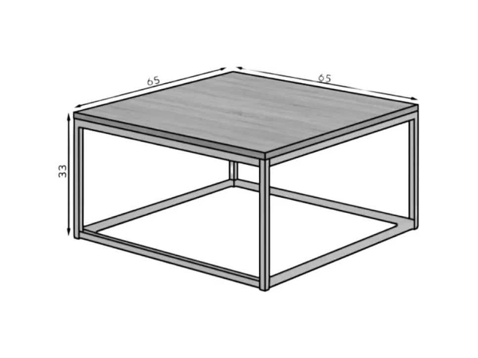 Table basse Kalten Lux/Métal contreplaqué/Blanc