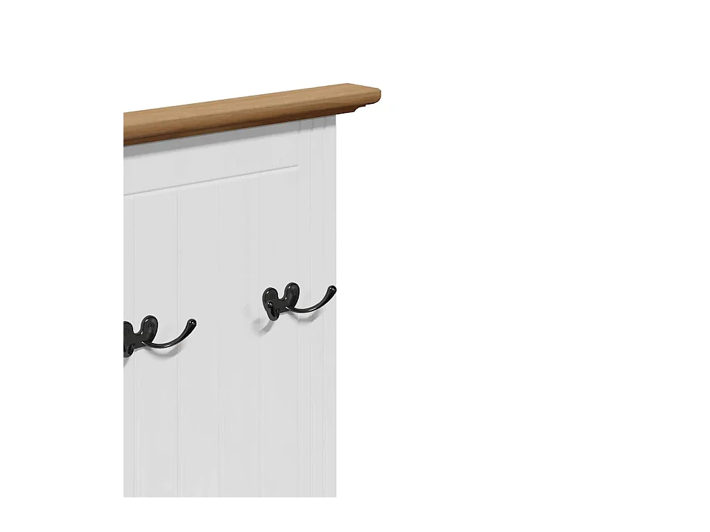 Armário corredor com ganchos BODO branco castanho 50x40x157 cm