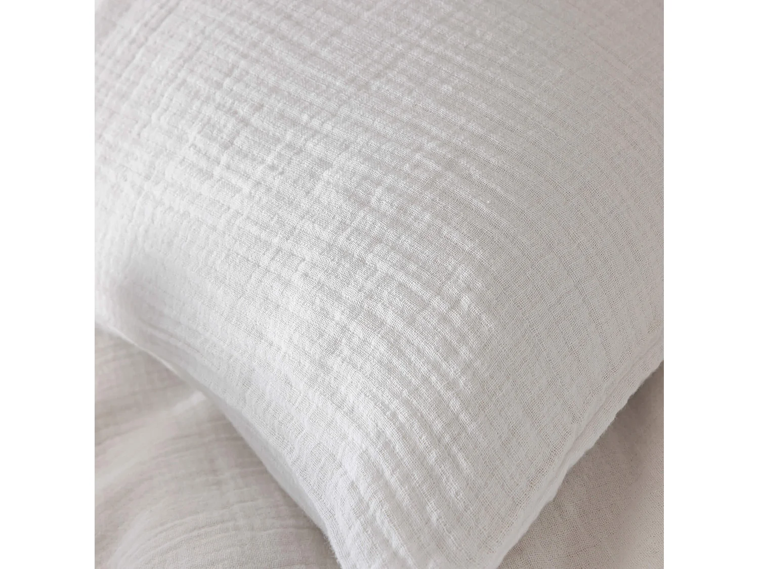 Taie d'oreiller 50x70 gaze de coton blanc Terre de Nuit NOA - NOA