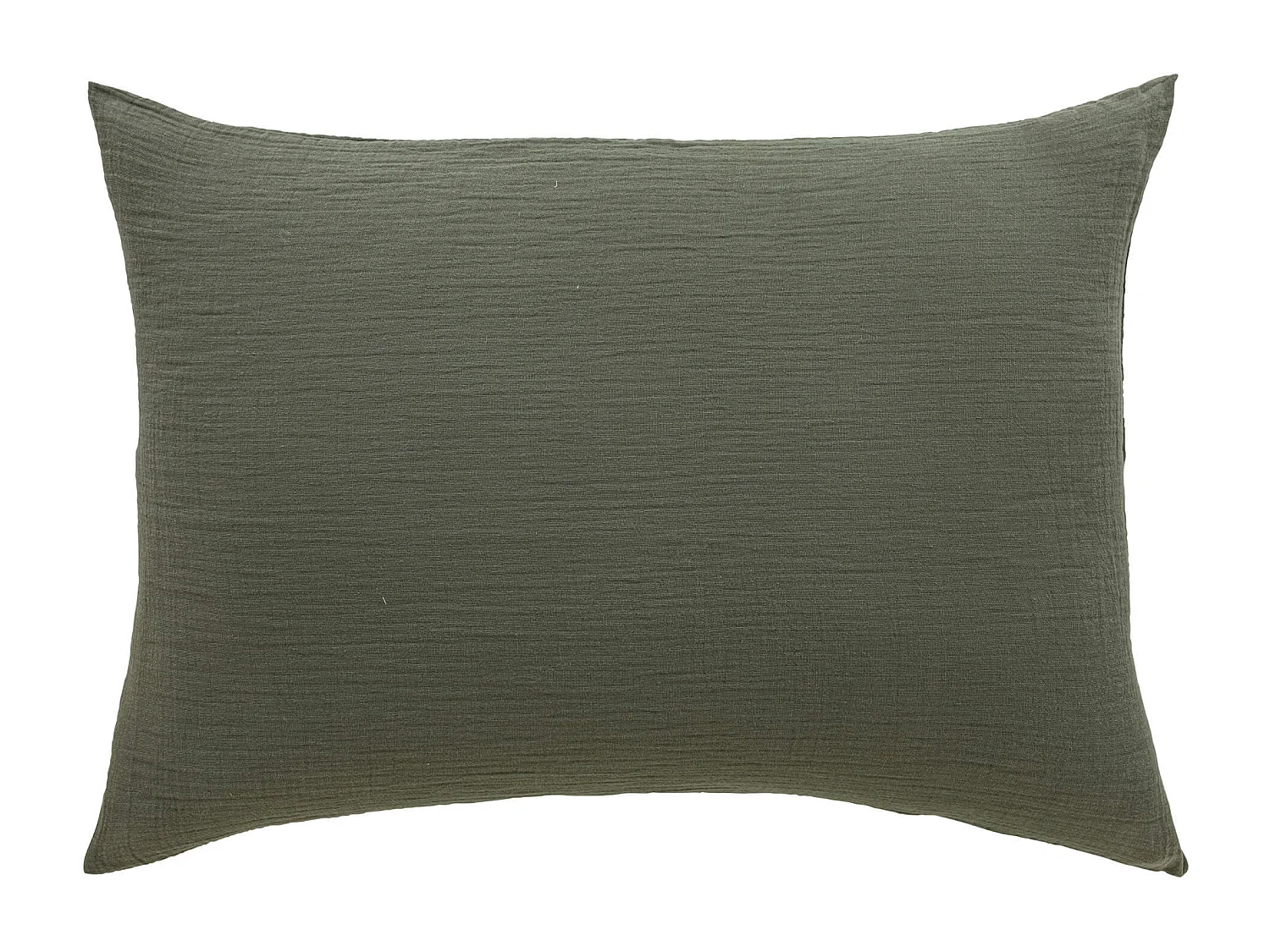 Taie d'oreiller 50x70 gaze de coton kaki Terre de Nuit NOA - NOA