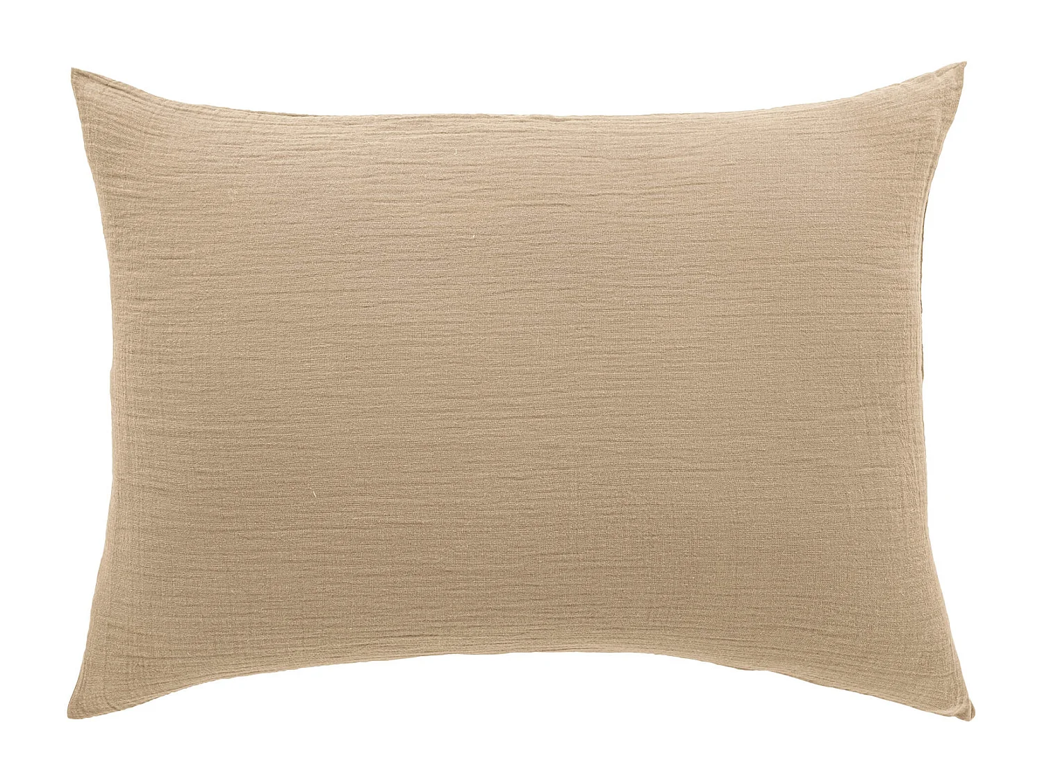 Taie d'oreiller 50x70 gaze de coton beige Terre de Nuit NOA - NOA