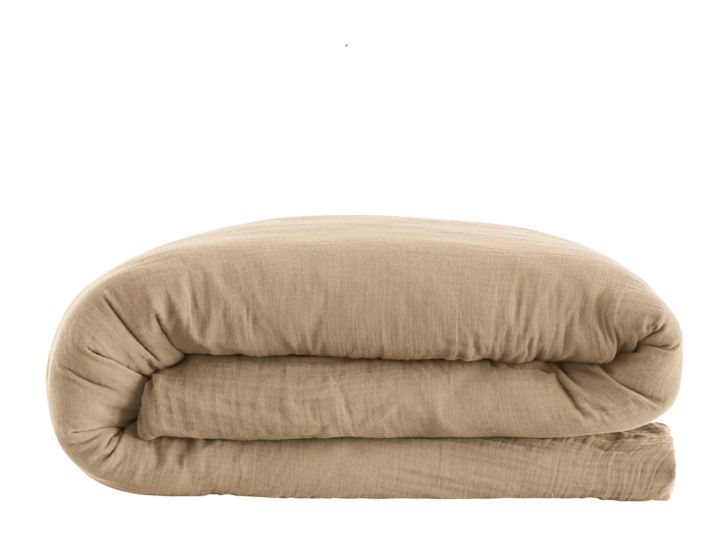 Housse de couette 260x240 gaze de coton beige Terre de Nuit NOA - NOA