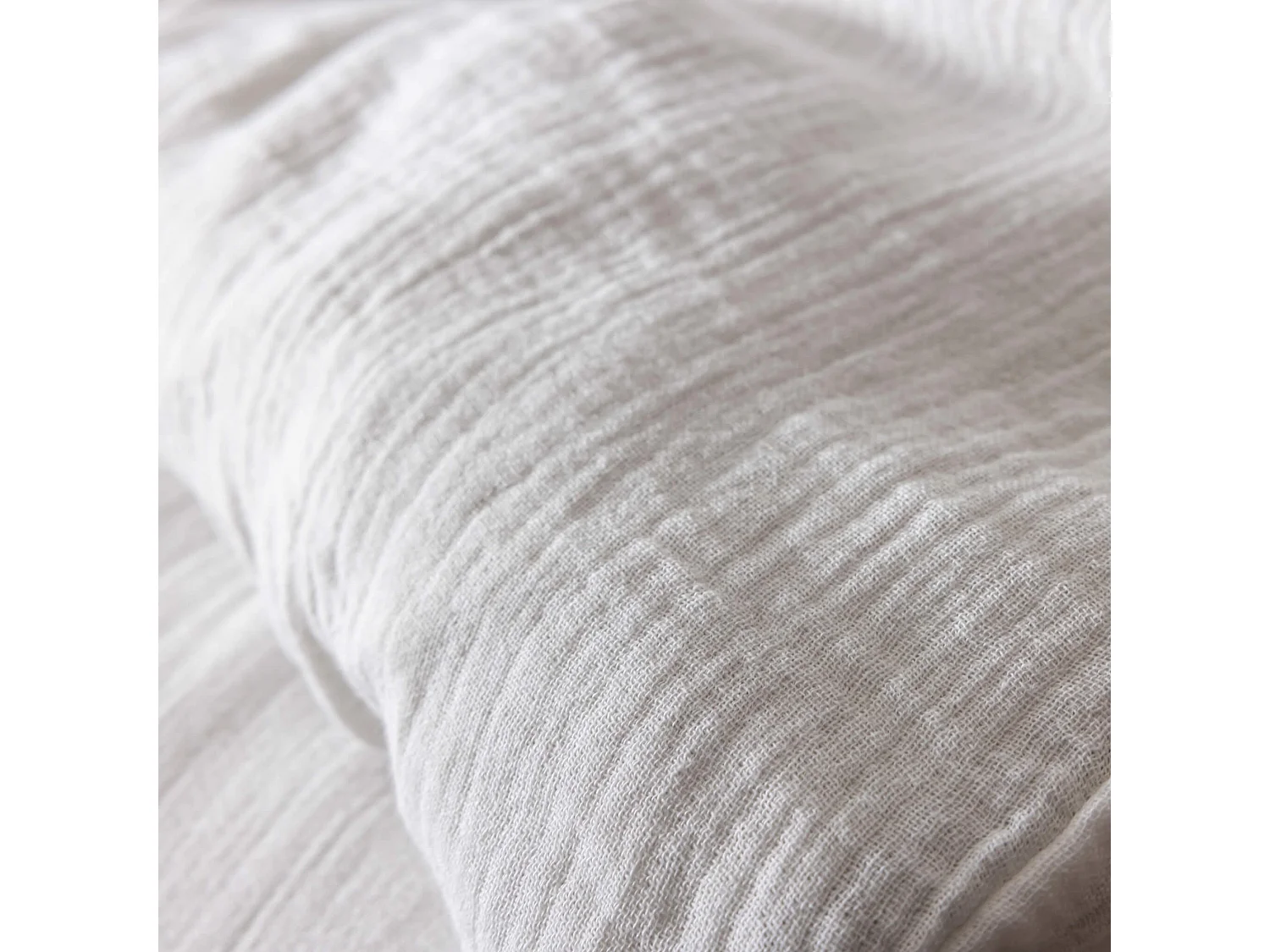 Housse de couette 260x240 gaze de coton blanc Terre de Nuit NOA - NOA