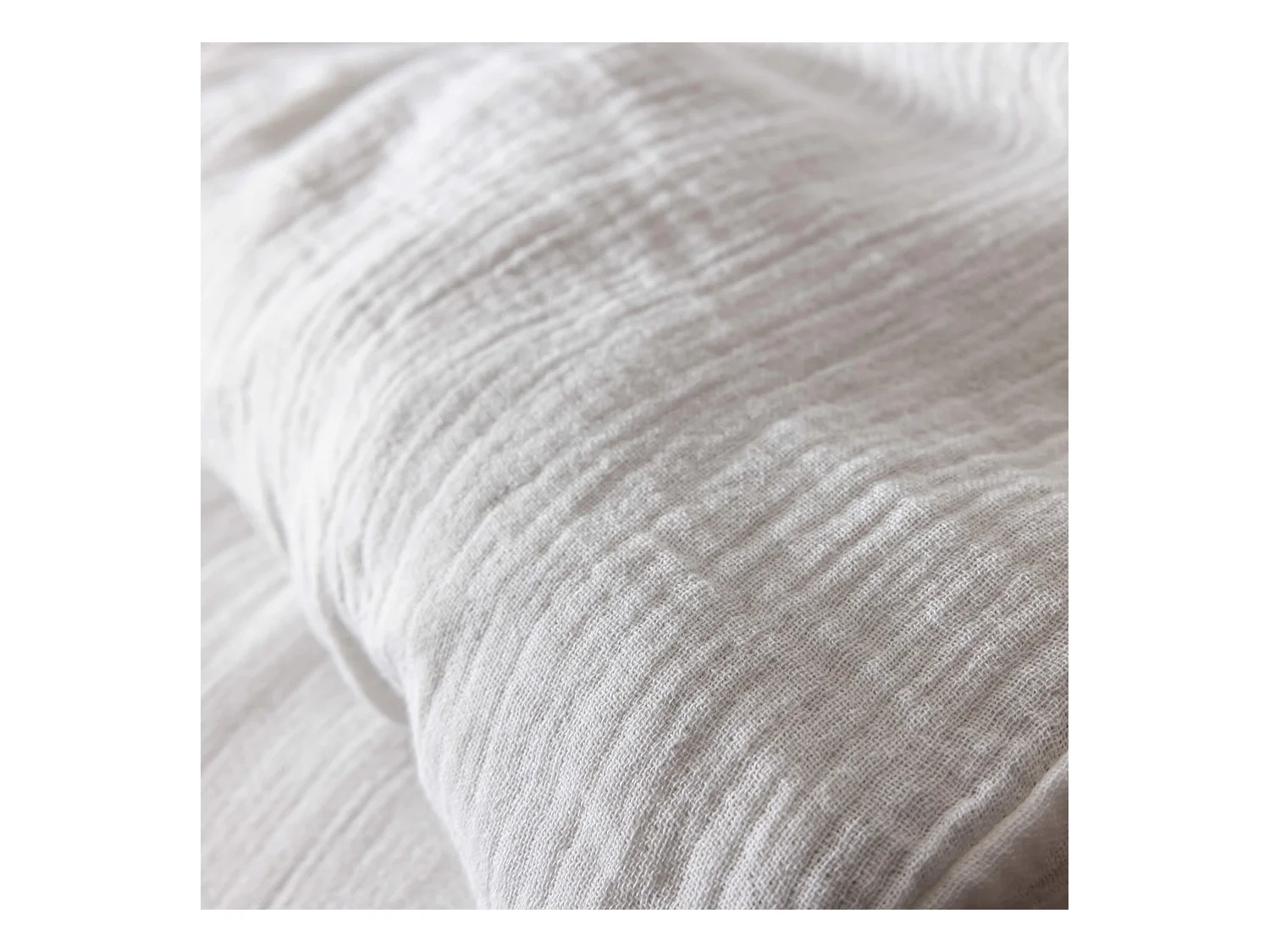 Housse de couette 200x200 gaze de coton blanc Terre de Nuit NOA - NOA