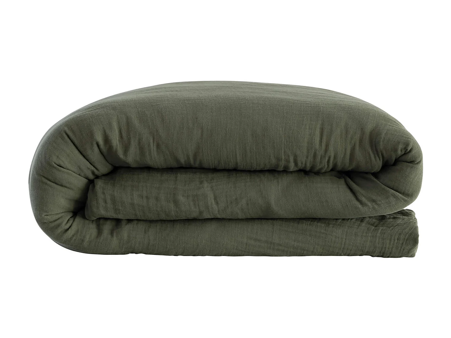 Housse de couette 260x240 gaze de coton kaki Terre de Nuit NOA - NOA