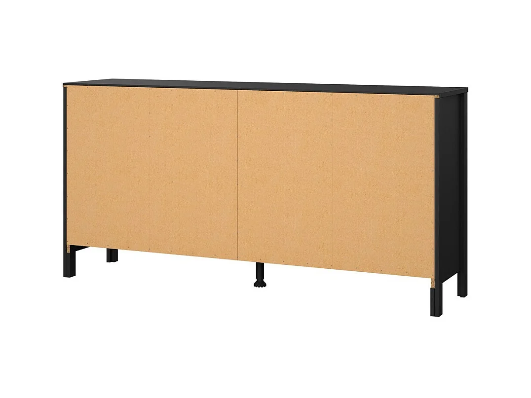 Dubbele ladekast met 8 lades matzwart B159,6 cm – BARCELONE