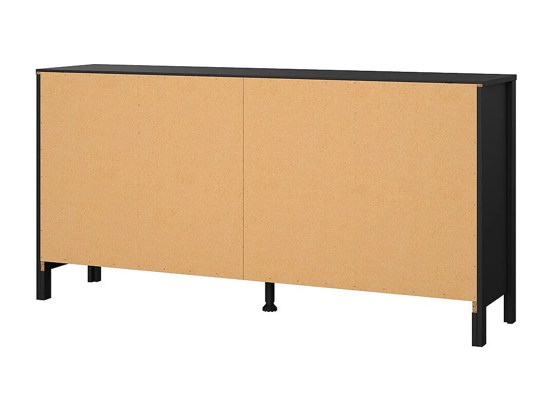 Commode 8 tiroirs noir mat L159,6 cm - BARCELONE