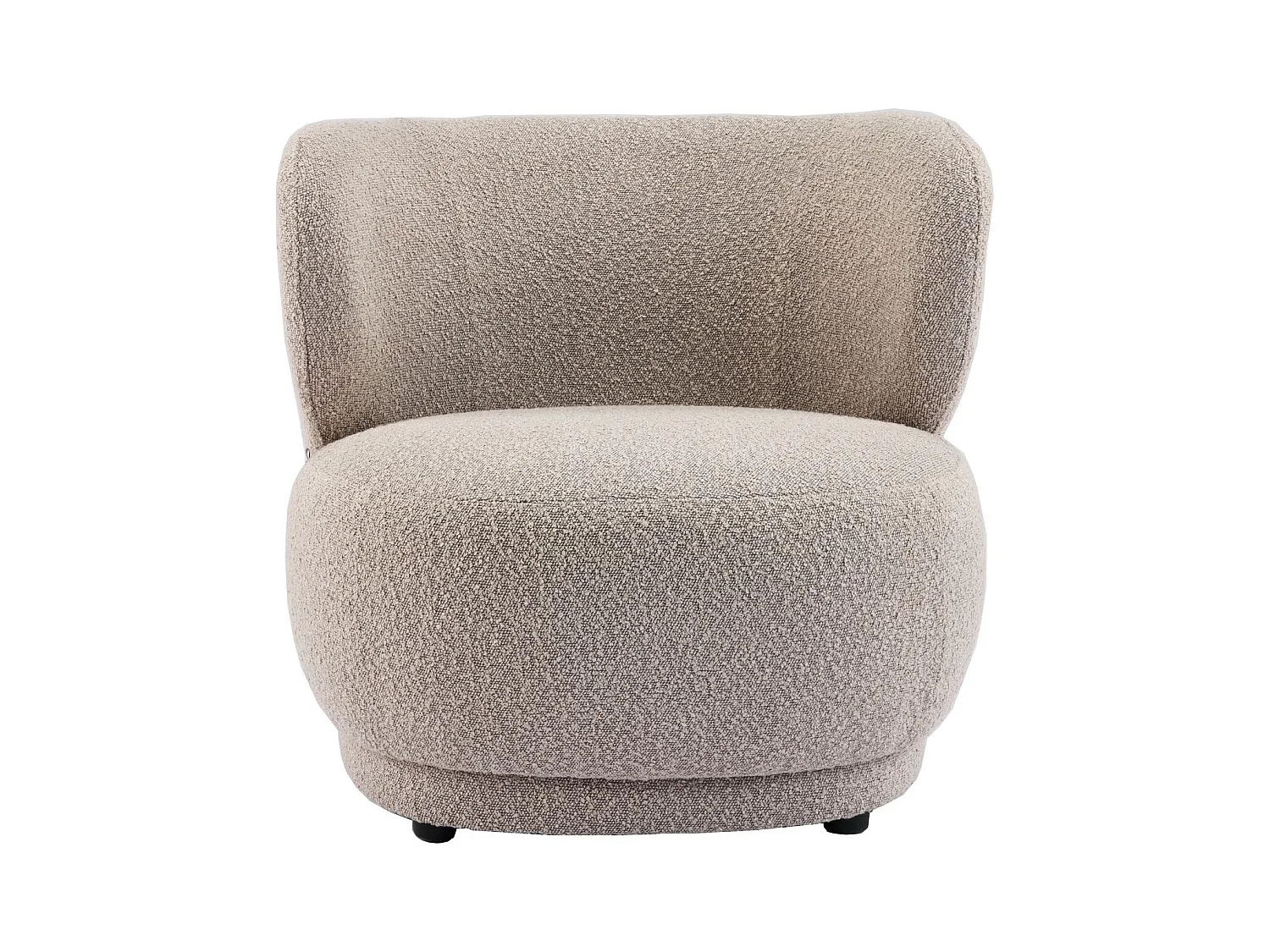 Fauteuil en tissu bouclette taupe - Ester