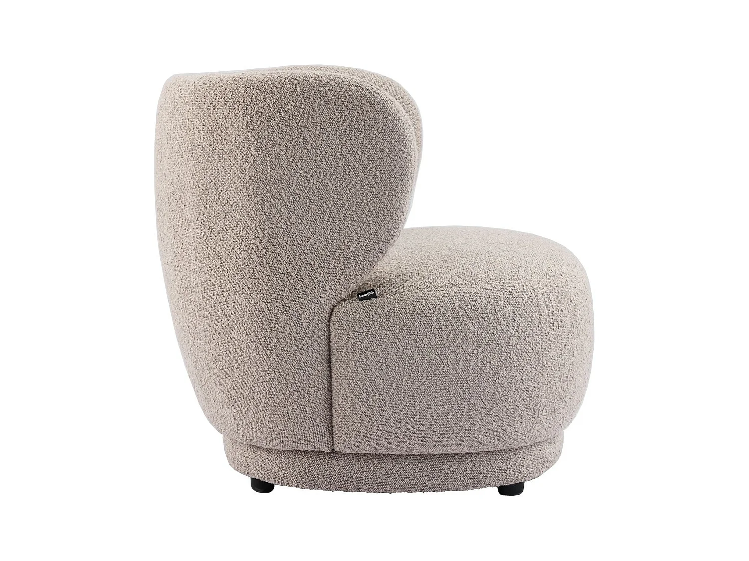 Fauteuil en tissu bouclette taupe - Ester