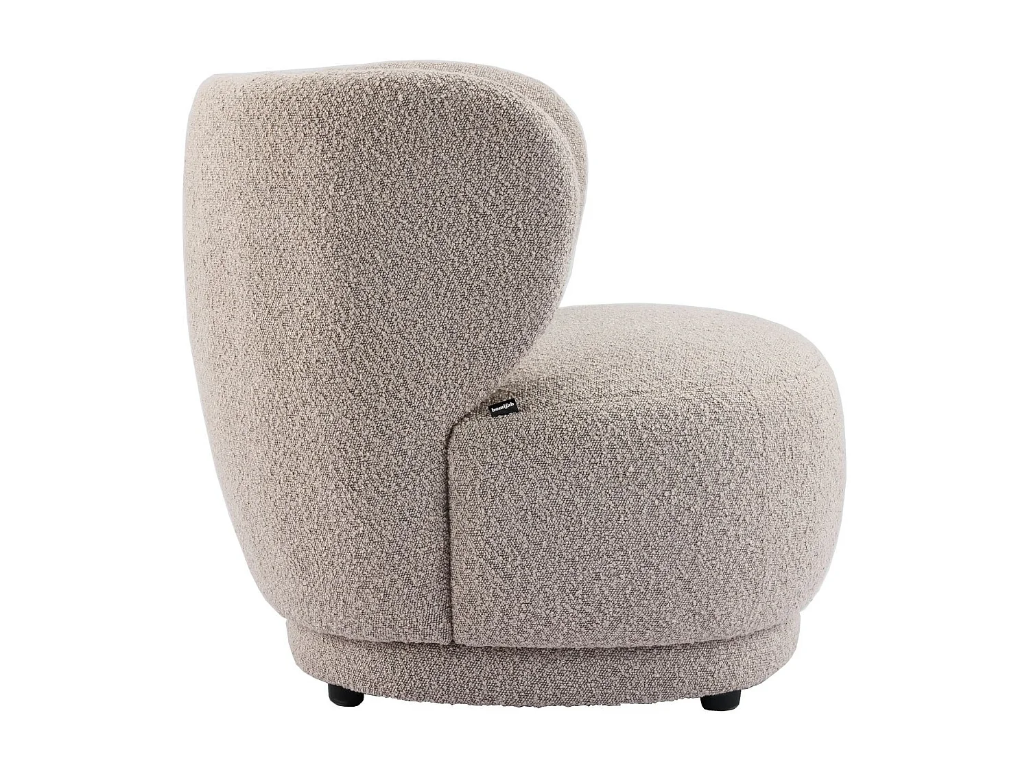 Fauteuil en tissu bouclette taupe - Ester