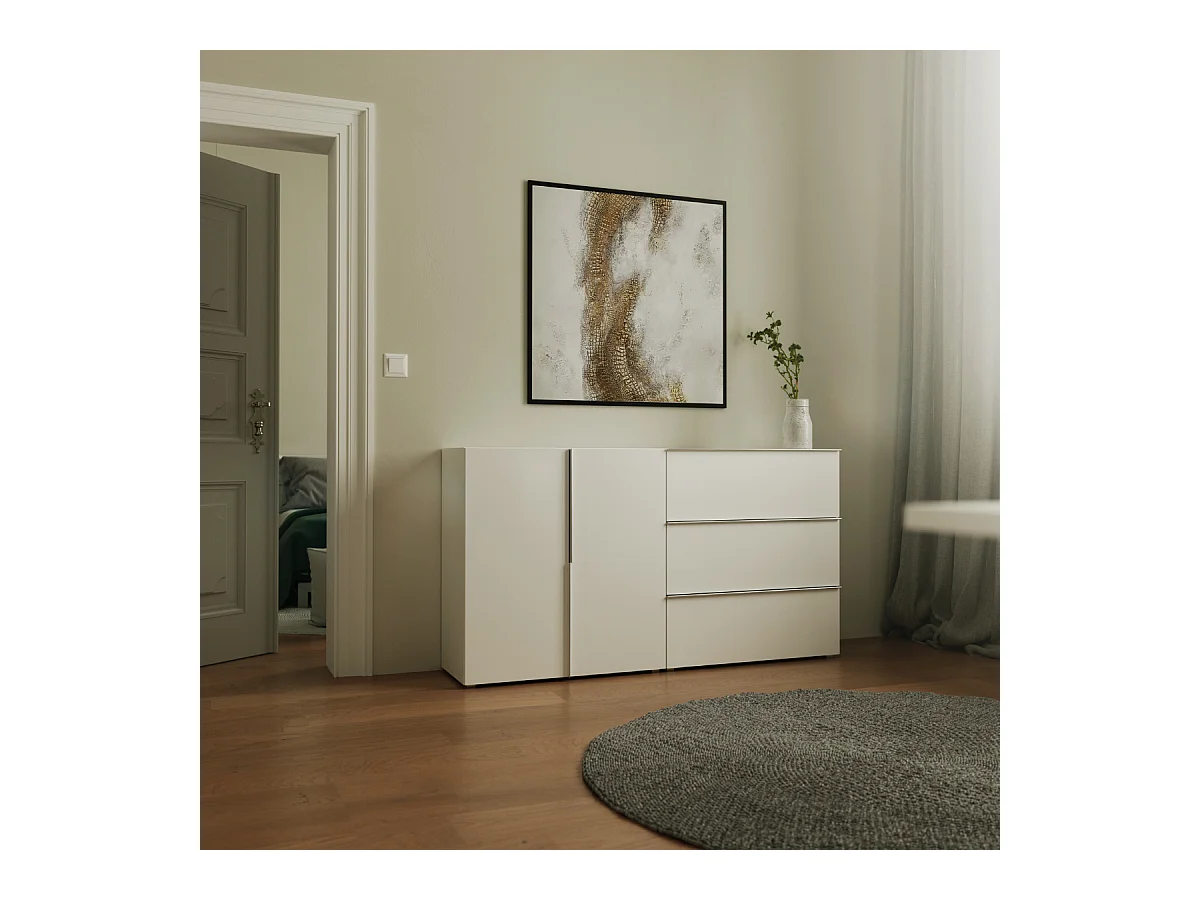 Meuble de rangement 3 tiroirs blanc L76cm - ORSA