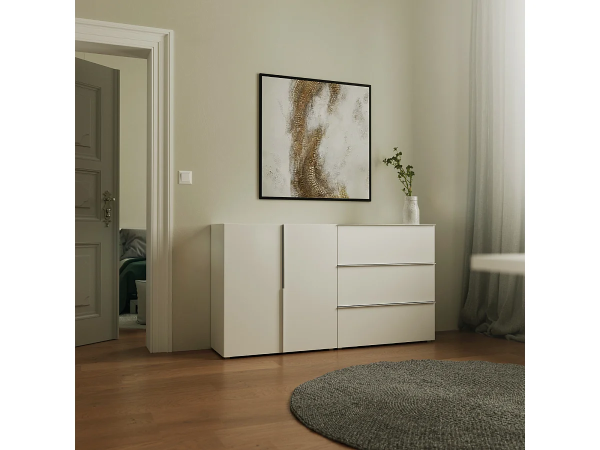 Meuble de rangement 3 tiroirs blanc L76cm - ORSA