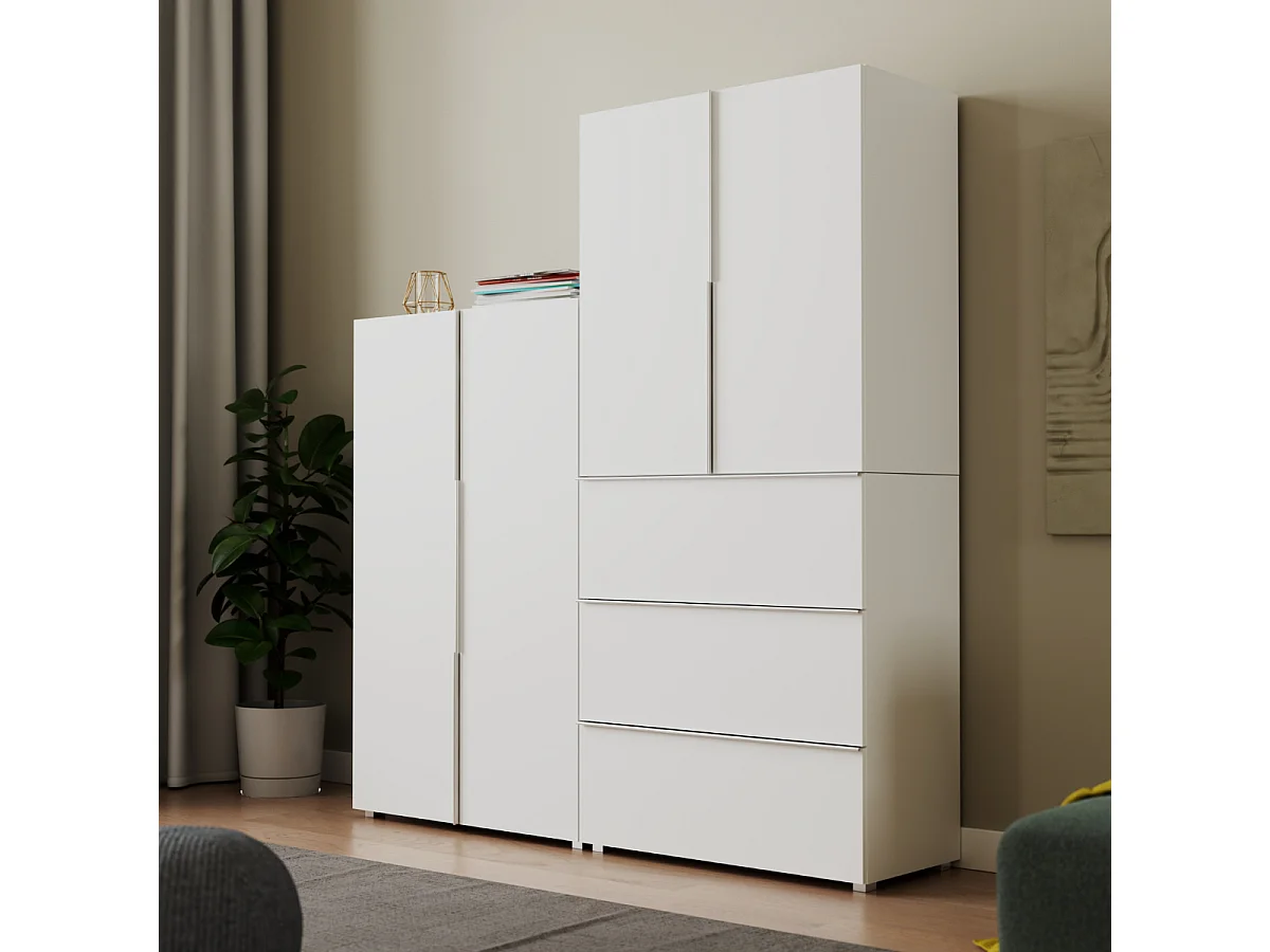 Meuble de rangement 3 tiroirs blanc L76cm - ORSA