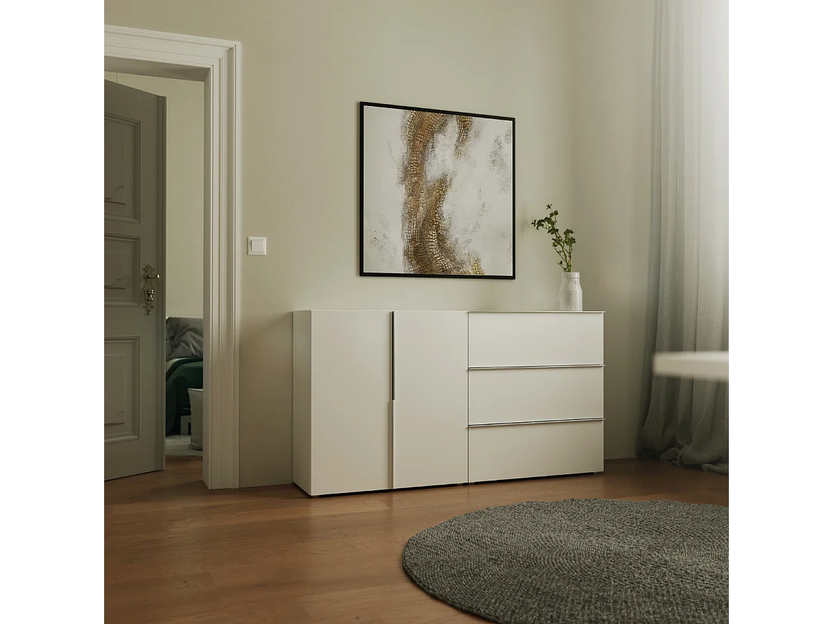 Meuble de rangement 3 tiroirs blanc L76cm - ORSA