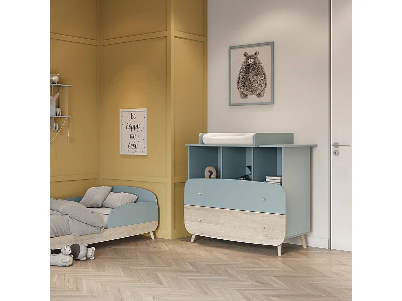 Comò FIRMIANA 2 cassetti e 3 ripiani - L96 cm