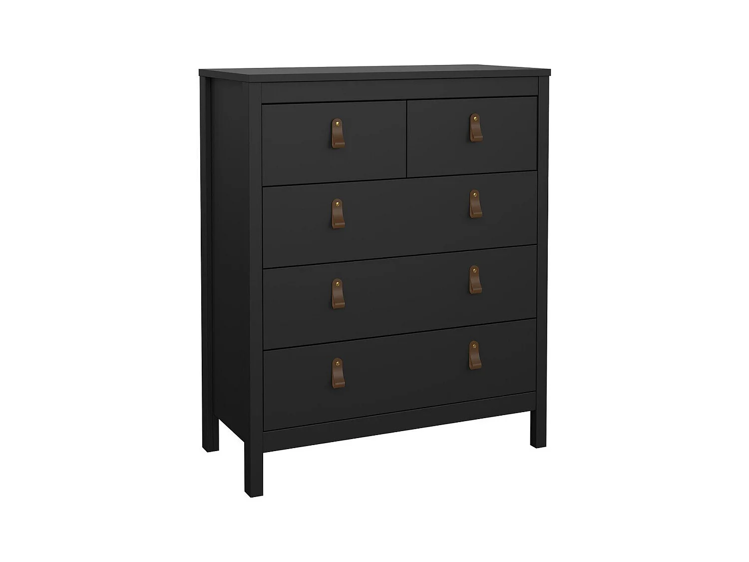 Ladekast met 5 lades matzwart H98,9 cm – BARCELONE