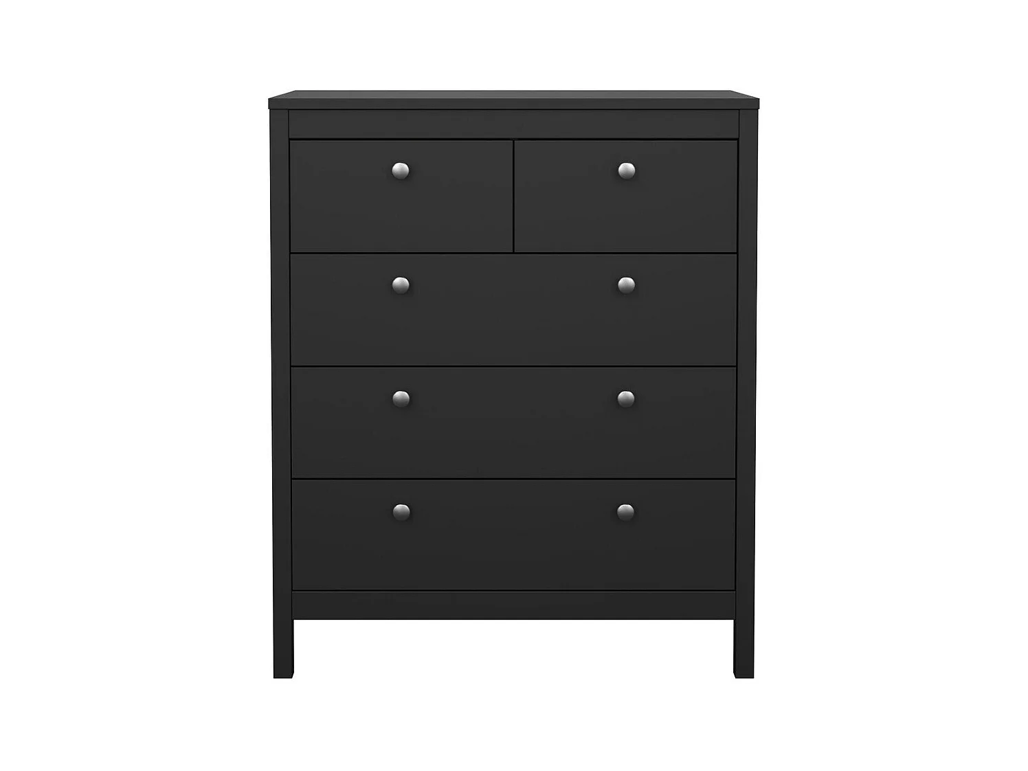 Ladekast met 5 lades matzwart H98,9 cm – BARCELONE